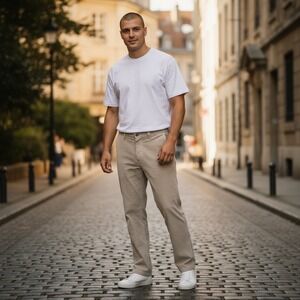 Vintage LL Bean Classic Fit Corduroy Pants Mens Straight Leg Chino Pants Size 37